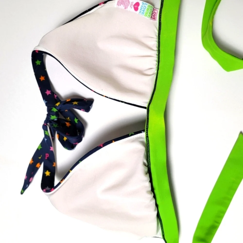 Victoria's Secret Star Print Bikini Top - Multicolor Small Padded String - Picture 8 of 9
